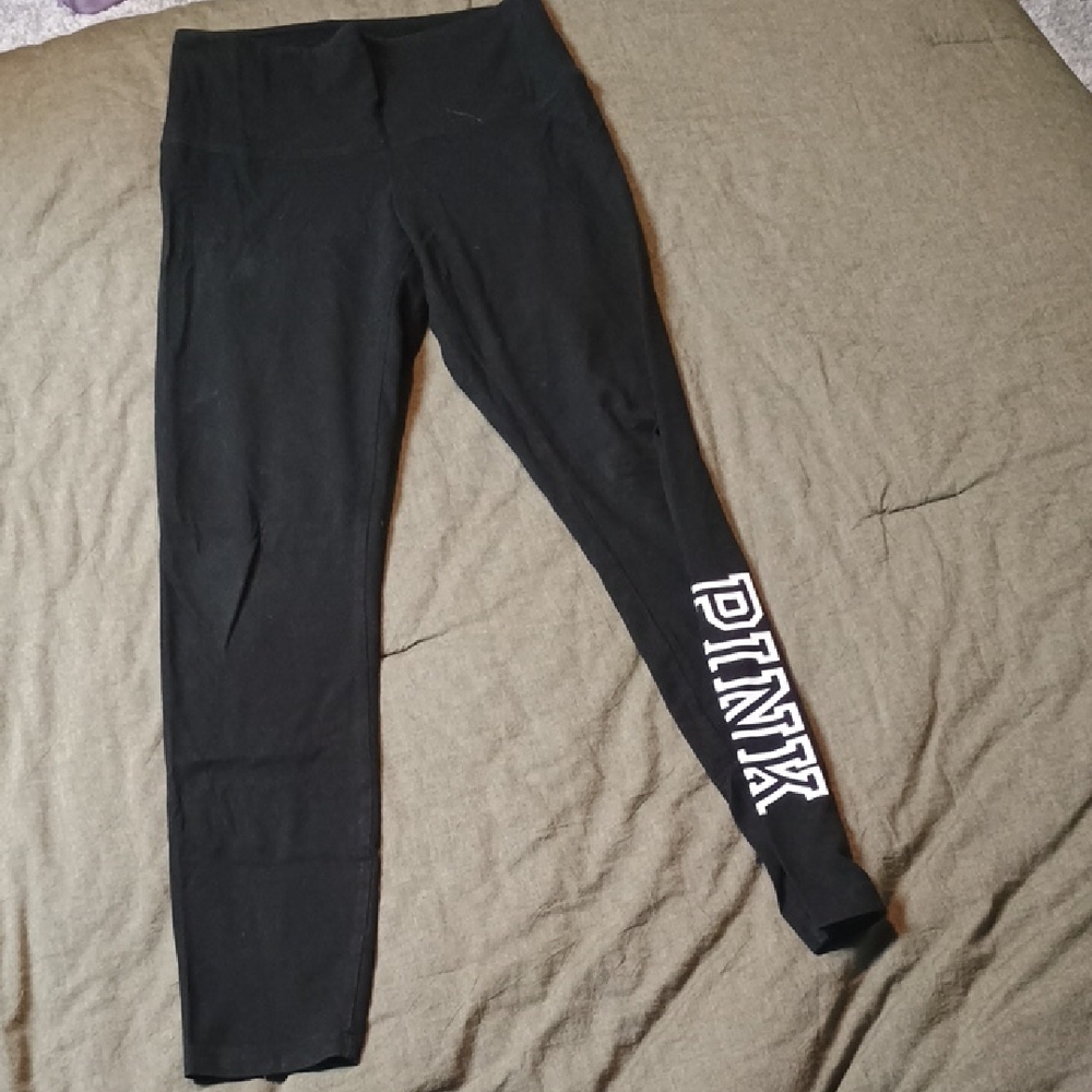 PINK Victoria's Secret Black Woman Leggings